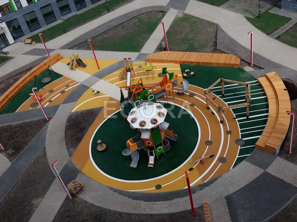 Резиновое покрытие для площадок в Нижнем Тагиле